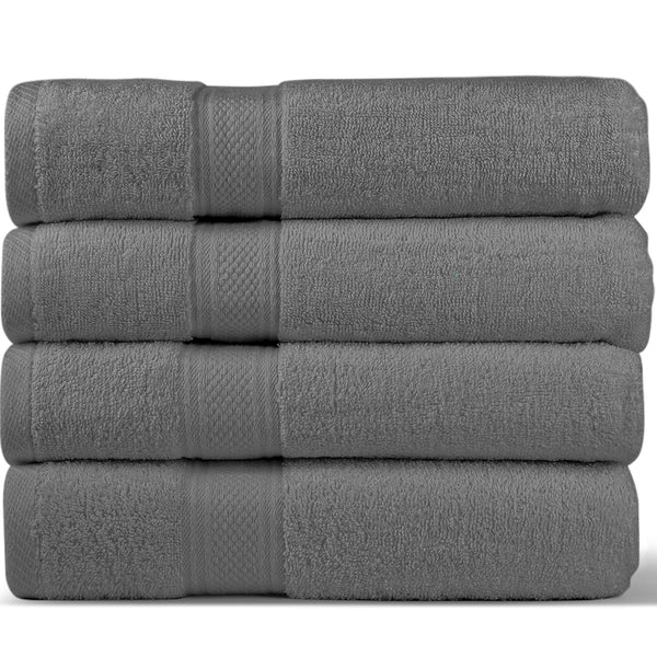 Real Living Alloy Gray Snowflake 4-Piece Towel Set